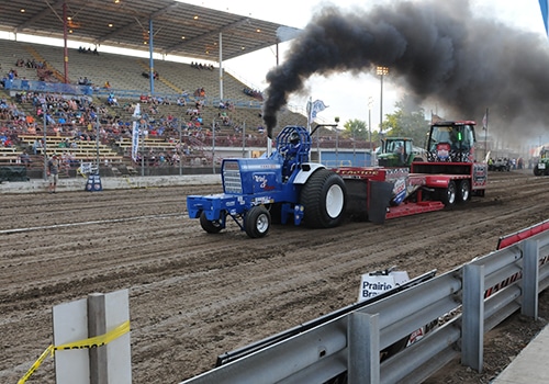 Tractor pull at the State Fair Grandstand