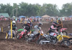 People riding motocross bikes