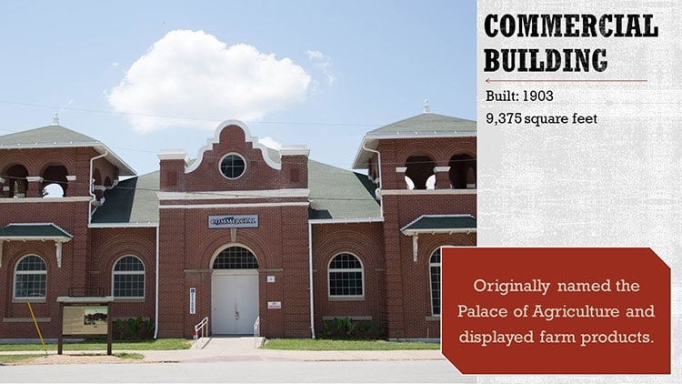 Commercial building front exterior. Built in 1903. 9,375 sq. feet