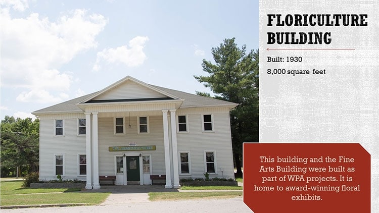 Floriculture building. Built in 1930. 8,000 sq. feet