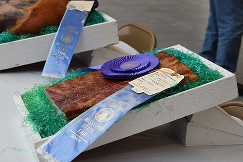 Award winning hams at the Missouri State Fair