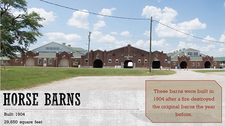 Horse Barns. Built in 1904. 29,650 sq. feet