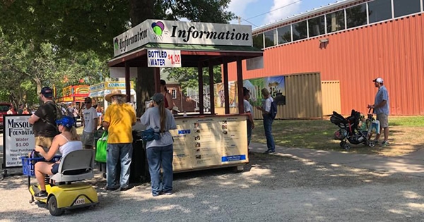 Information booth at the Missouri State Fair