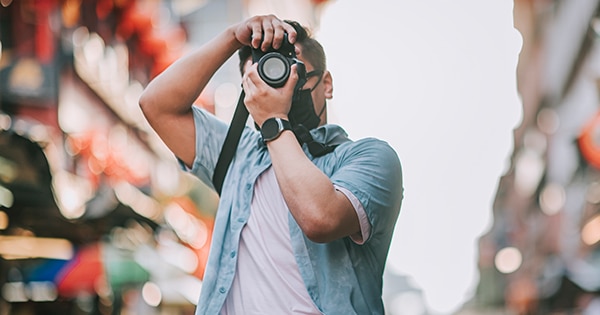 A man taking a photograph