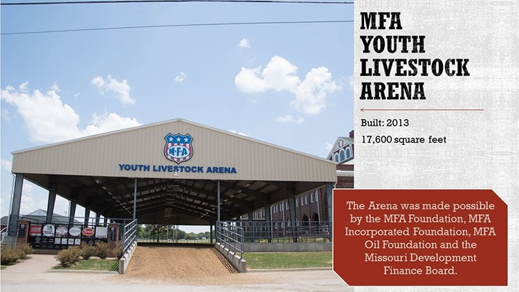 MFA Youth Livestock Arena. Built in 2013. 17,600 sq. feet