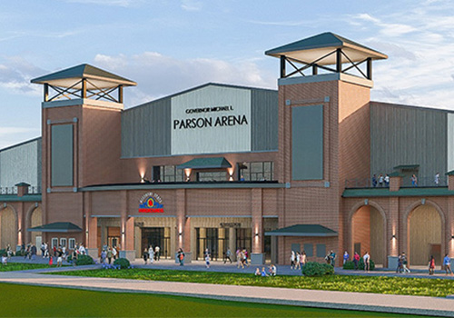 A rendering of the new Governor Michael L. Parson Arena