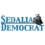 Sedalia Democrat logo featuring a train on the right side
