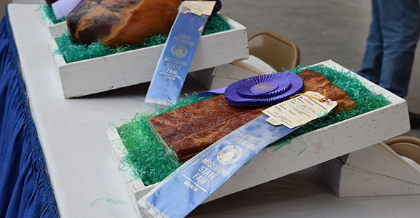 Award winning hams at the Missouri State Fair