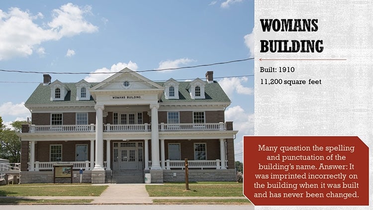 Womans Building. Built in 1910. 11,200 sq. feet